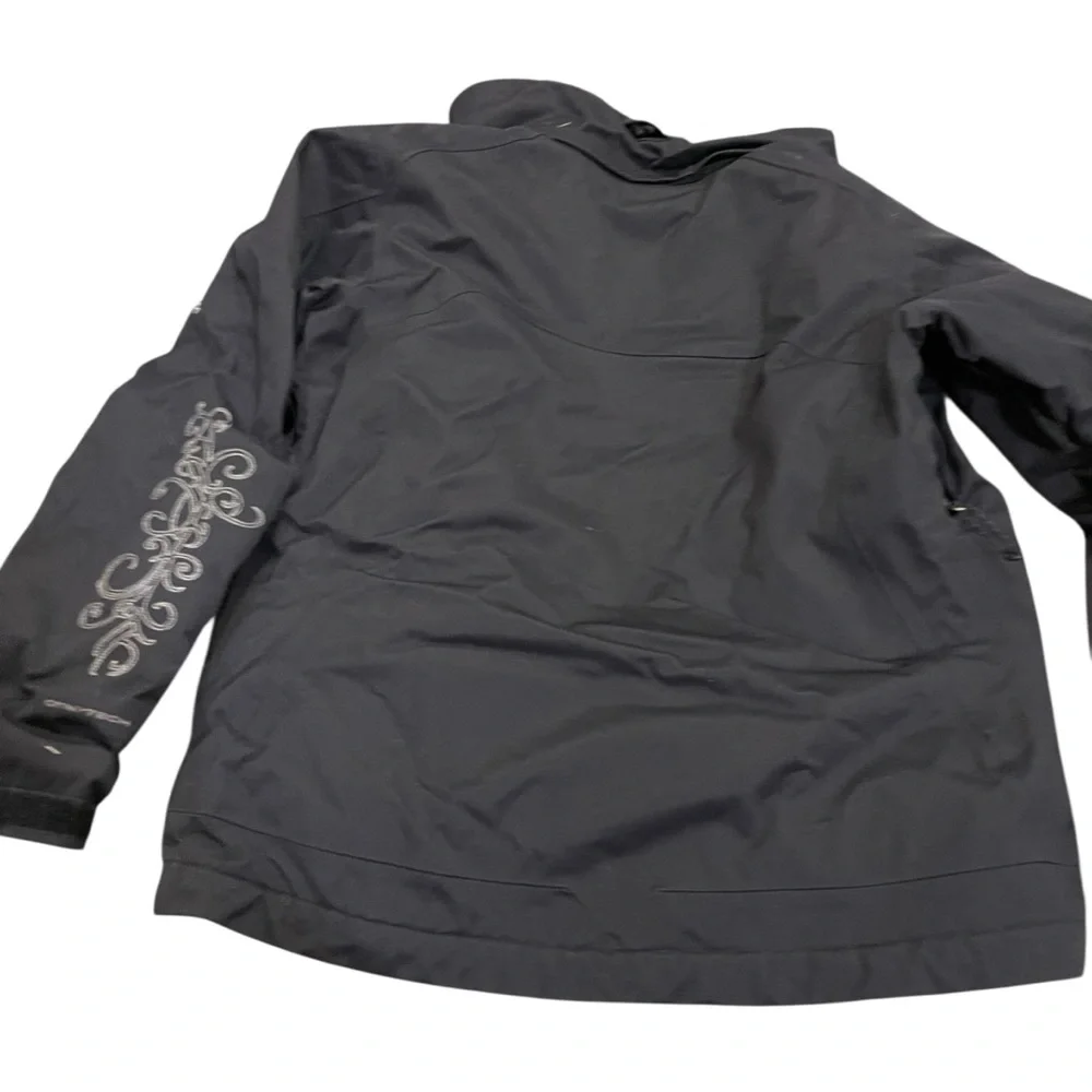 Columbia Titanium Omni-Tech Black Ski Jacket  Coat  Embroidered Detail Women’s - Picture 8 of 12